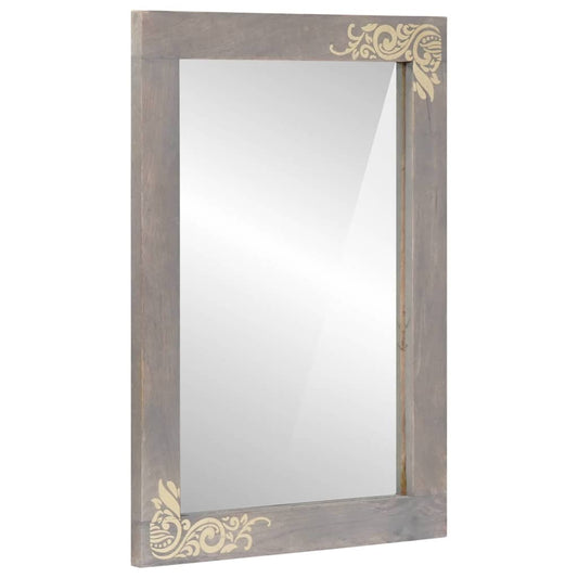 Specchio da bagno con specchio Grigio 70 x 50 x 2,5 cm | homemem39