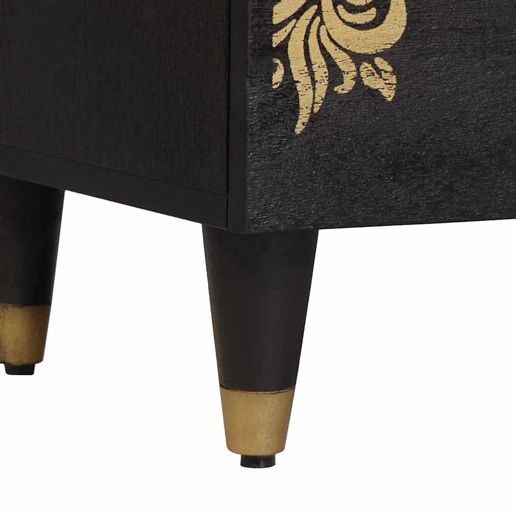 Armadio da Notte con cassetto 2 pcs Nero 40 x 33 x 46 cm | homemem39