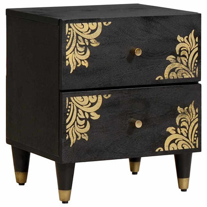 Armadio da Notte con cassetto 2 pcs Nero 40 x 33 x 46 cm | homemem39