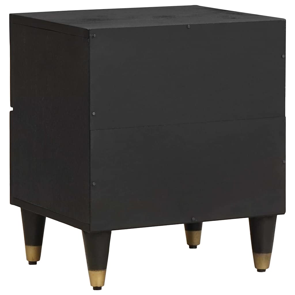 Armadio da Notte con cassetto 2 pcs Nero 40 x 33 x 46 cm | homemem39