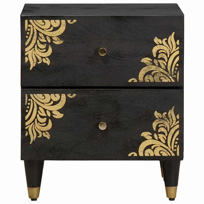 Armadio da Notte con cassetto 2 pcs Nero 40 x 33 x 46 cm | homemem39