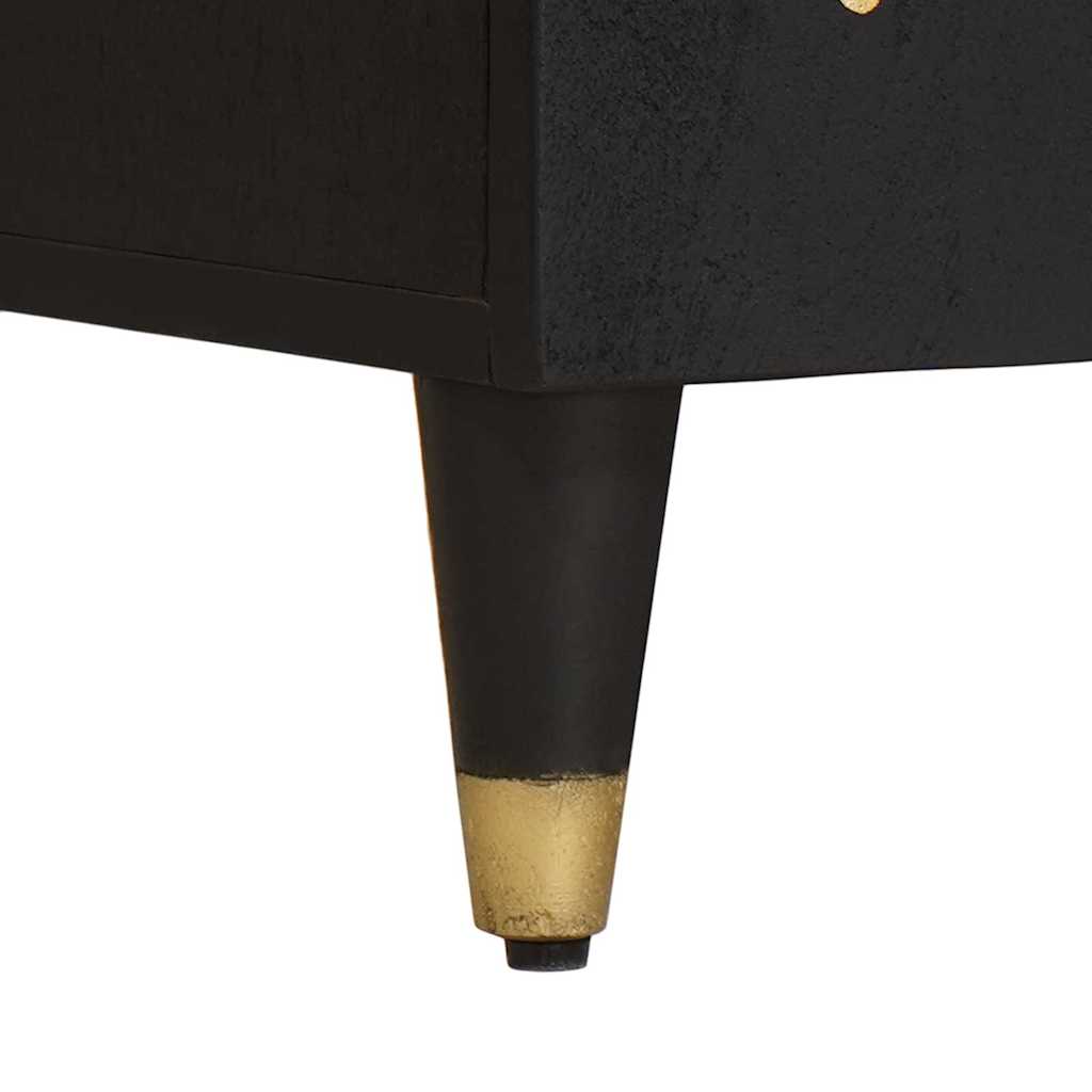 Mobile TV Nero 105 x 33 x 46 cm Legno di mango massello | homemem39