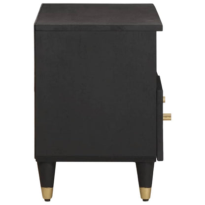 Mobile TV Nero 70 x 33 x 46 cm Legno di mango massello | homemem39