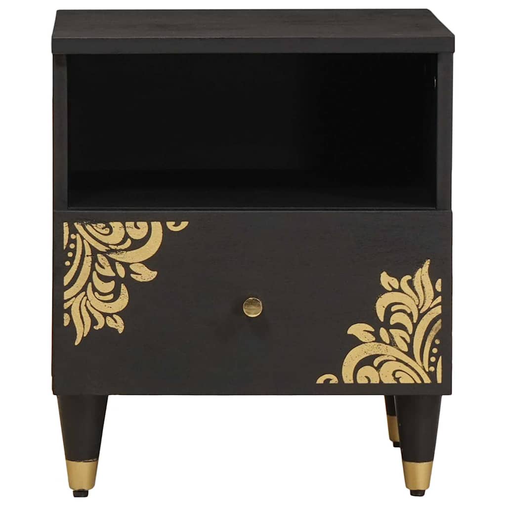 Armadio da Notte Nero 40 x 33 x 46 cm Legno di mango massello | homemem39