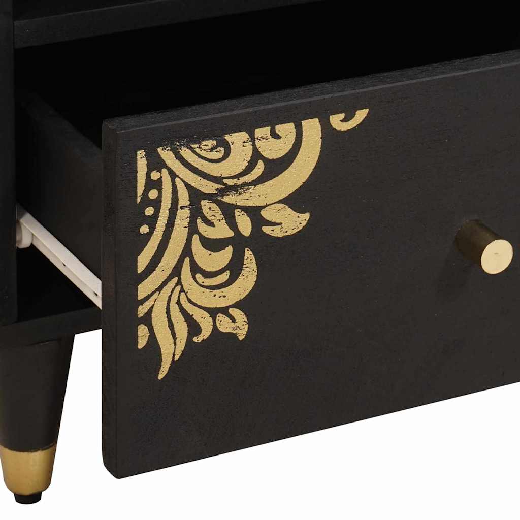 Armadio da Notte con cassetto 2 pcs Nero 40 x 33 x 46 cm | homemem39