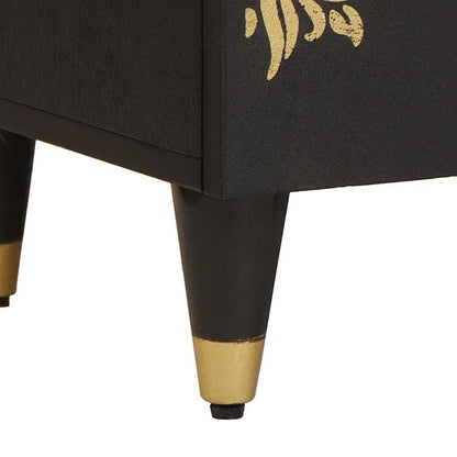 Armadio da Notte con cassetto 2 pcs Nero 40 x 33 x 46 cm | homemem39