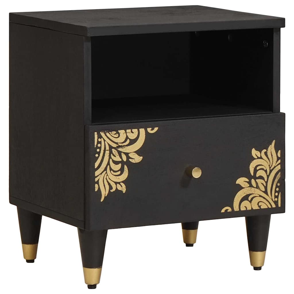 Armadio da Notte con cassetto 2 pcs Nero 40 x 33 x 46 cm | homemem39