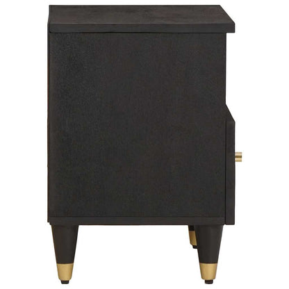 Armadio da Notte con cassetto 2 pcs Nero 40 x 33 x 46 cm | homemem39