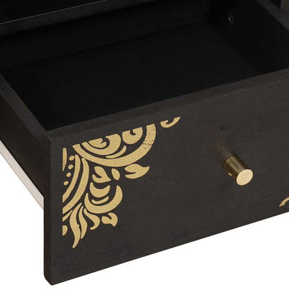 Tavolino da salotto con cassetto Nero 80 x 54 x 40 cm | homemem39
