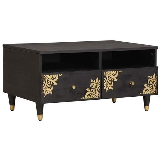 Tavolino da salotto con cassetto Nero 80 x 54 x 40 cm | homemem39