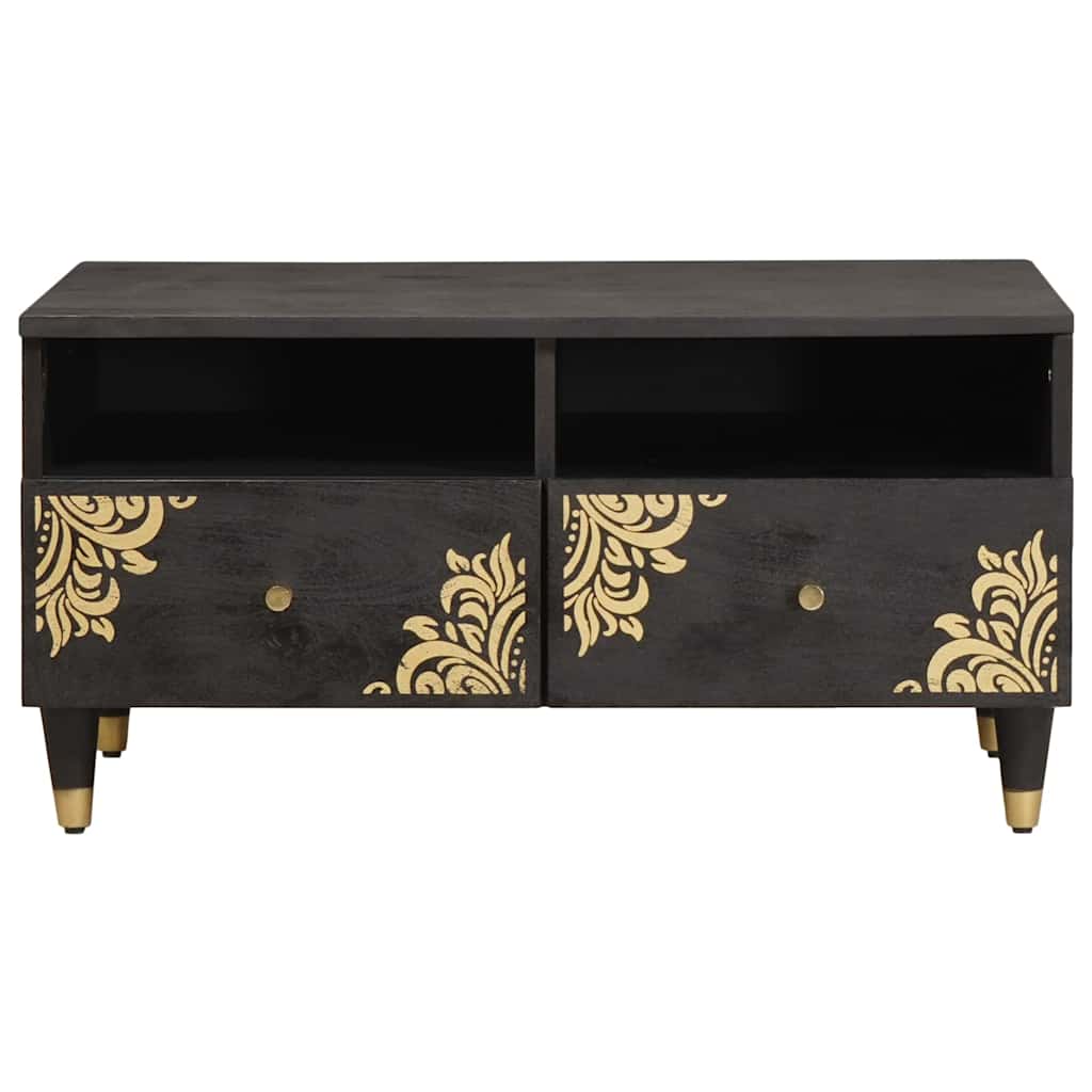 Tavolino da salotto con cassetto Nero 80 x 54 x 40 cm | homemem39