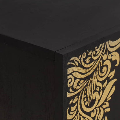 Mobile TV Nero 105 x 33 x 46 cm Legno di mango massello | homemem39