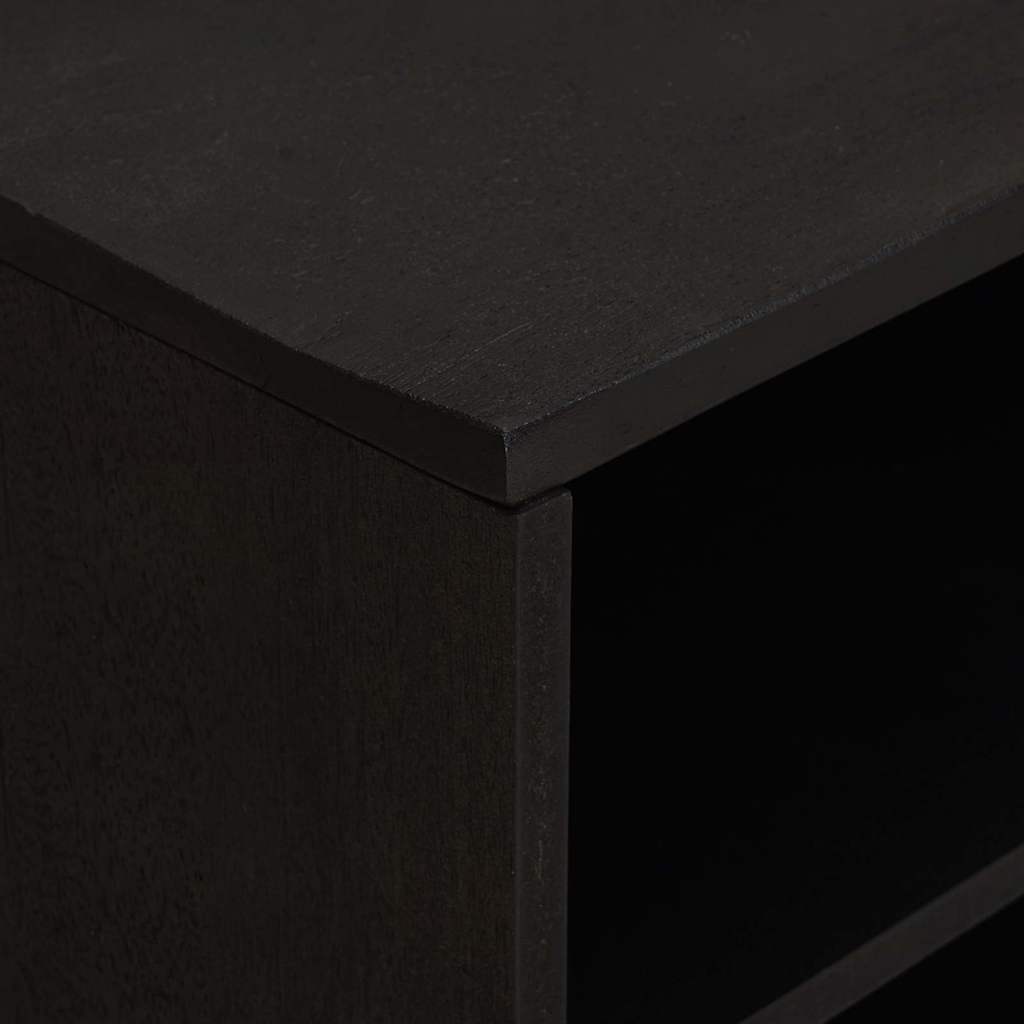 Mobile TV Nero 80 x 33 x 46 cm Legno di mango massello | homemem39