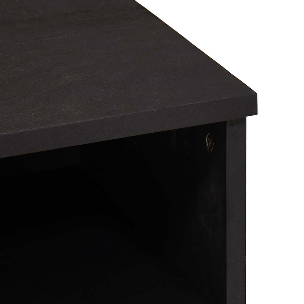 Mobile TV Nero 100 x 33 x 46 cm Legno di mango massello | homemem39