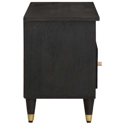 Mobile TV Nero 100 x 33 x 46 cm Legno di mango massello | homemem39