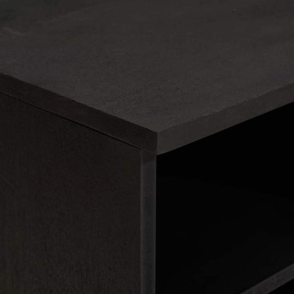 Mobile TV Nero 80 x 33 x 46 cm Legno di mango massello | homemem39