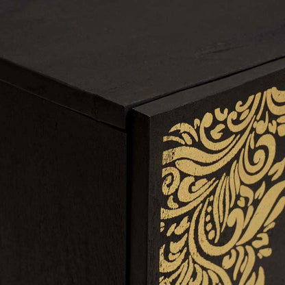 Armadietto a muro Nero 38 x 33 x 48 cm Legno di mango massello | homemem39