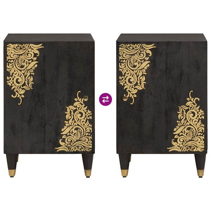Mobile da Bagno Nero 38 x 33 x 58 cm Legno di mango massello | homemem39