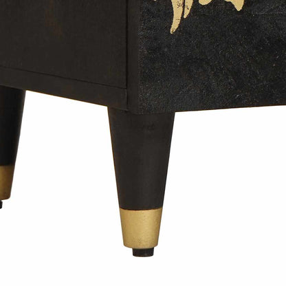 Credenza Nero 40 x 33 x 75 cm Legno di mango massello | homemem39