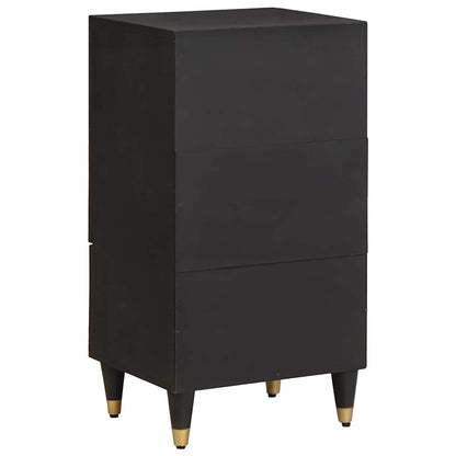 Credenza Nero 40 x 33 x 75 cm Legno di mango massello | homemem39