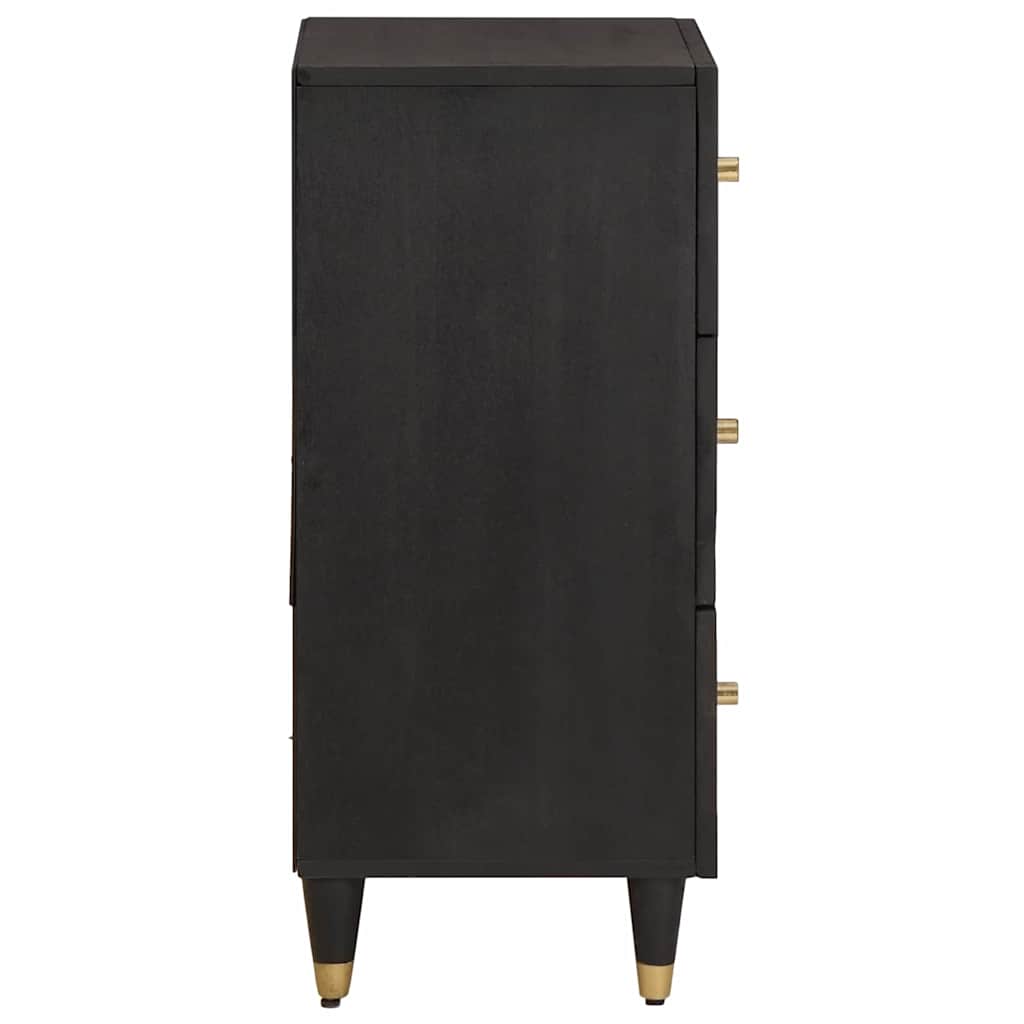 Credenza Nero 40 x 33 x 75 cm Legno di mango massello | homemem39