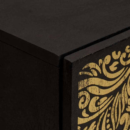 Credenza con porta Nero 40 x 33 x 75 cm Legno di mango massello | homemem39