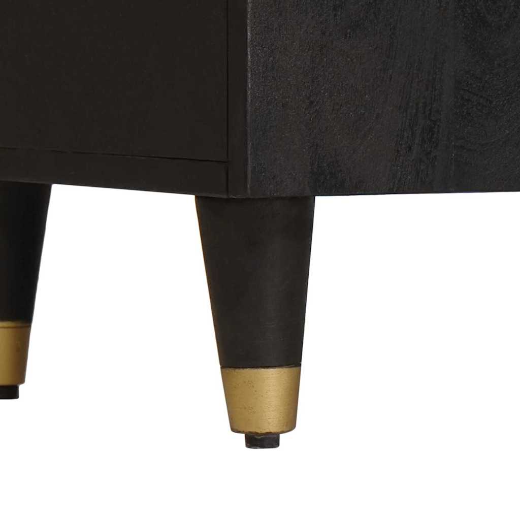 Credenza Nero 40 x 33 x 110 cm Legno di mango massello | homemem39