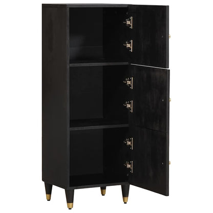 Credenza Nero 40 x 33 x 110 cm Legno di mango massello | homemem39