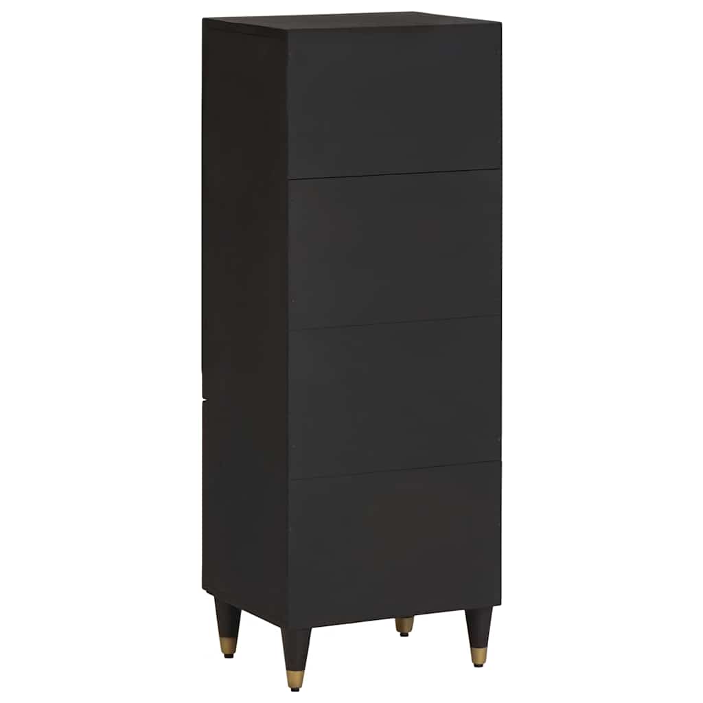 Credenza Nero 40 x 33 x 110 cm Legno di mango massello | homemem39