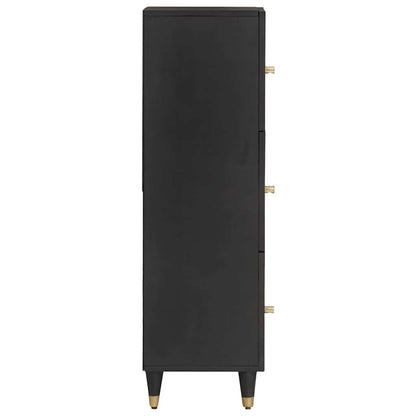 Credenza Nero 40 x 33 x 110 cm Legno di mango massello | homemem39