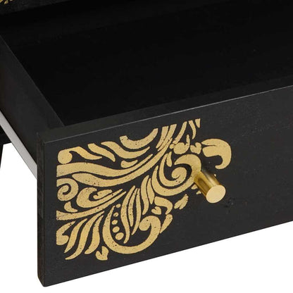 Credenza Nero 60 x 33 x 100 cm Legno di mango massello | homemem39