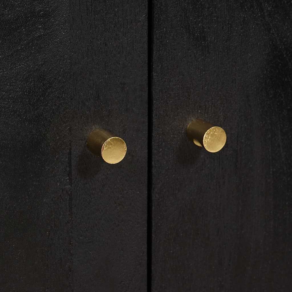 Credenza Nero 60 x 33 x 100 cm Legno di mango massello | homemem39