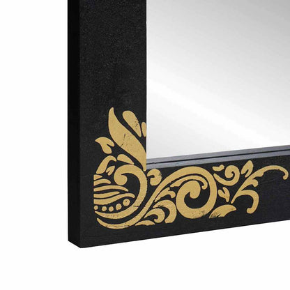Specchio da bagno con specchio Nero e Argento 70 x 50 x 2,5 cm | homemem39