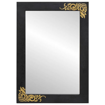 Specchio da bagno con specchio Nero e Argento 70 x 50 x 2,5 cm