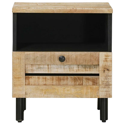 Comodino 2 pz Naturale 40 x 33 x 46 cm Legno di mango massello | homemem39