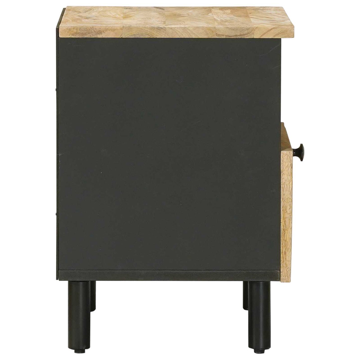 Comodino 2 pz Naturale 40 x 33 x 46 cm Legno di mango massello | homemem39