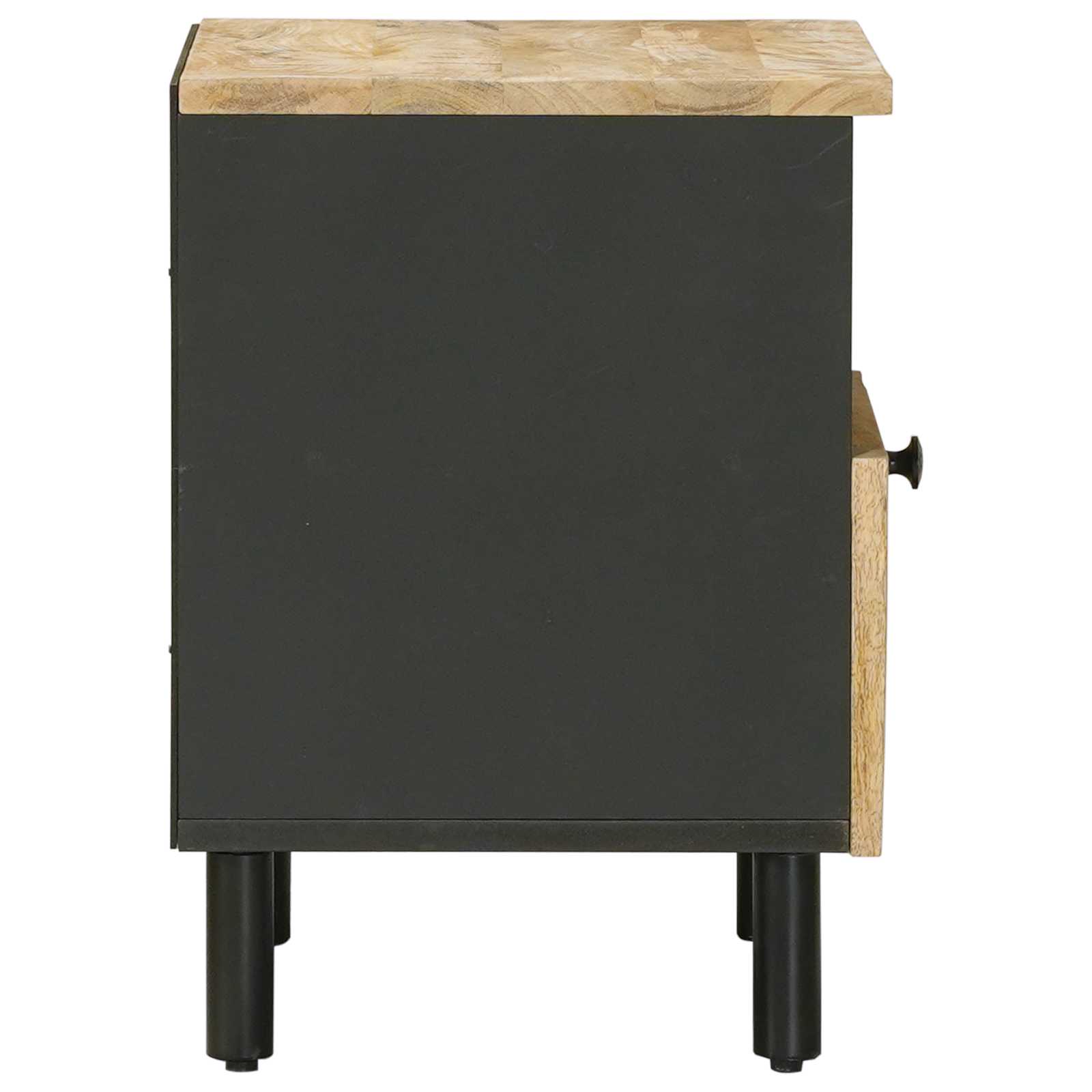 Comodino 2 pz Naturale 40 x 33 x 46 cm Legno di mango massello | homemem39