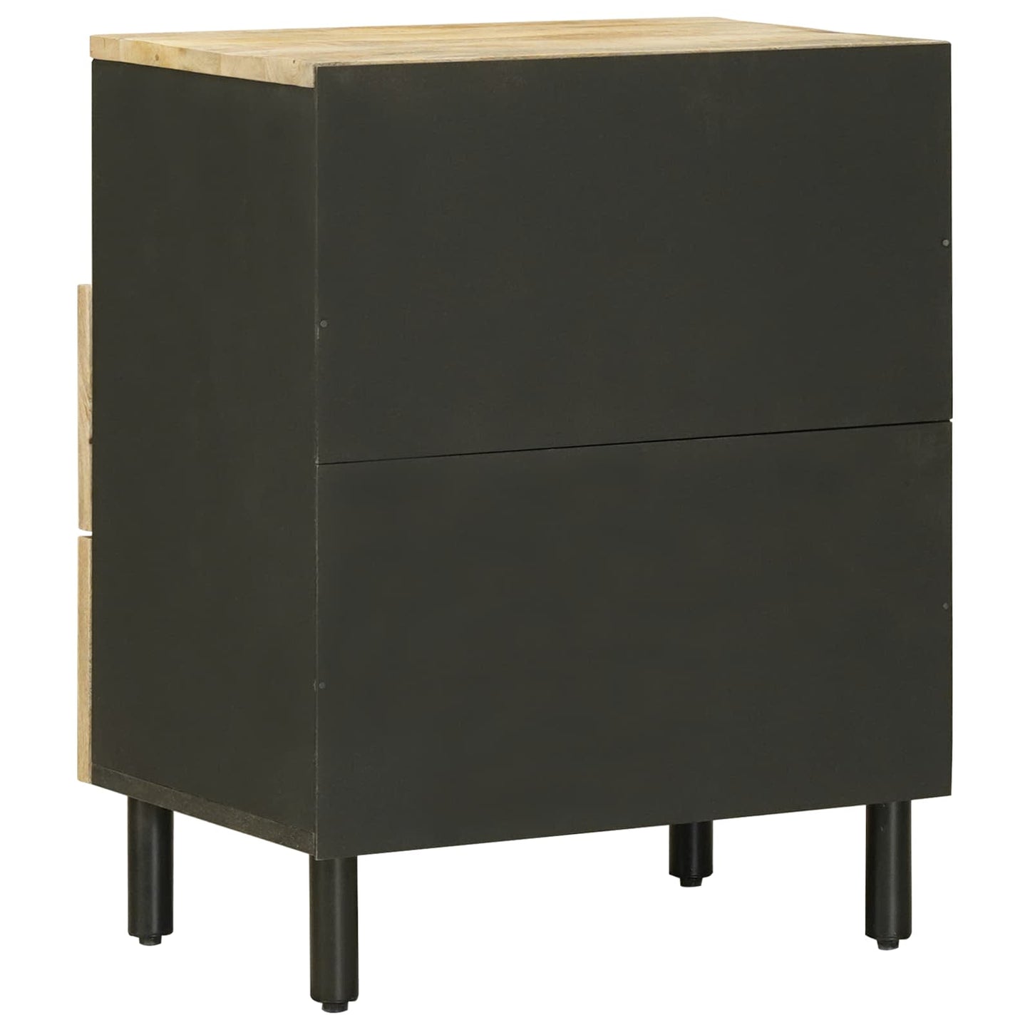 Comodino Marrone e Nero 50 x 33 x 60 cm Legno di mango massello | homemem39