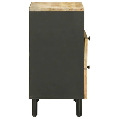 Comodino Marrone e Nero 50 x 33 x 60 cm Legno di mango massello | homemem39