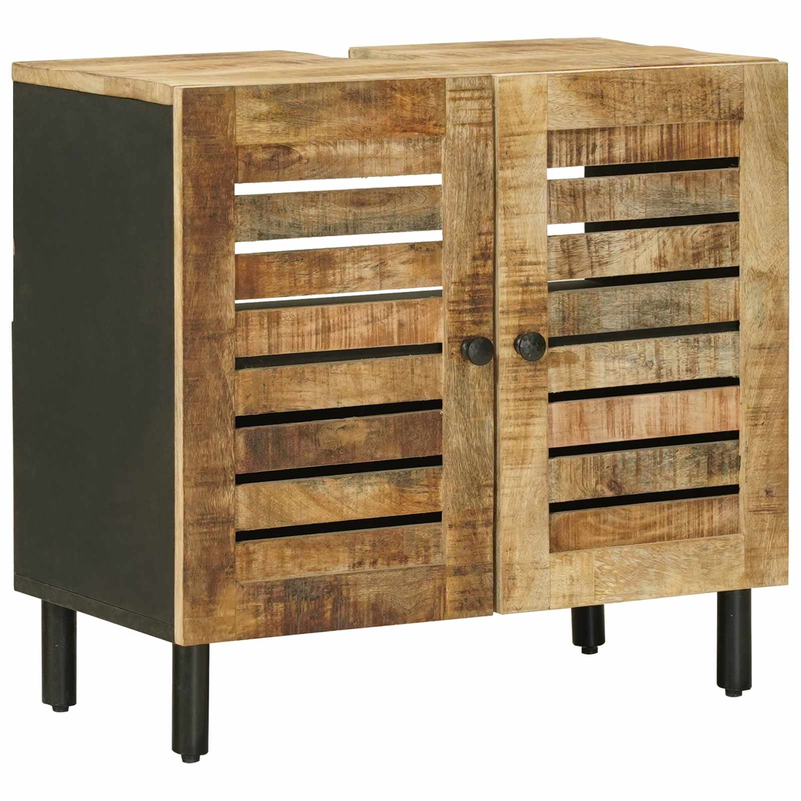 Armadio sottolavello con porta Marrone e Nero 62 x 33 x 58 cm | homemem39