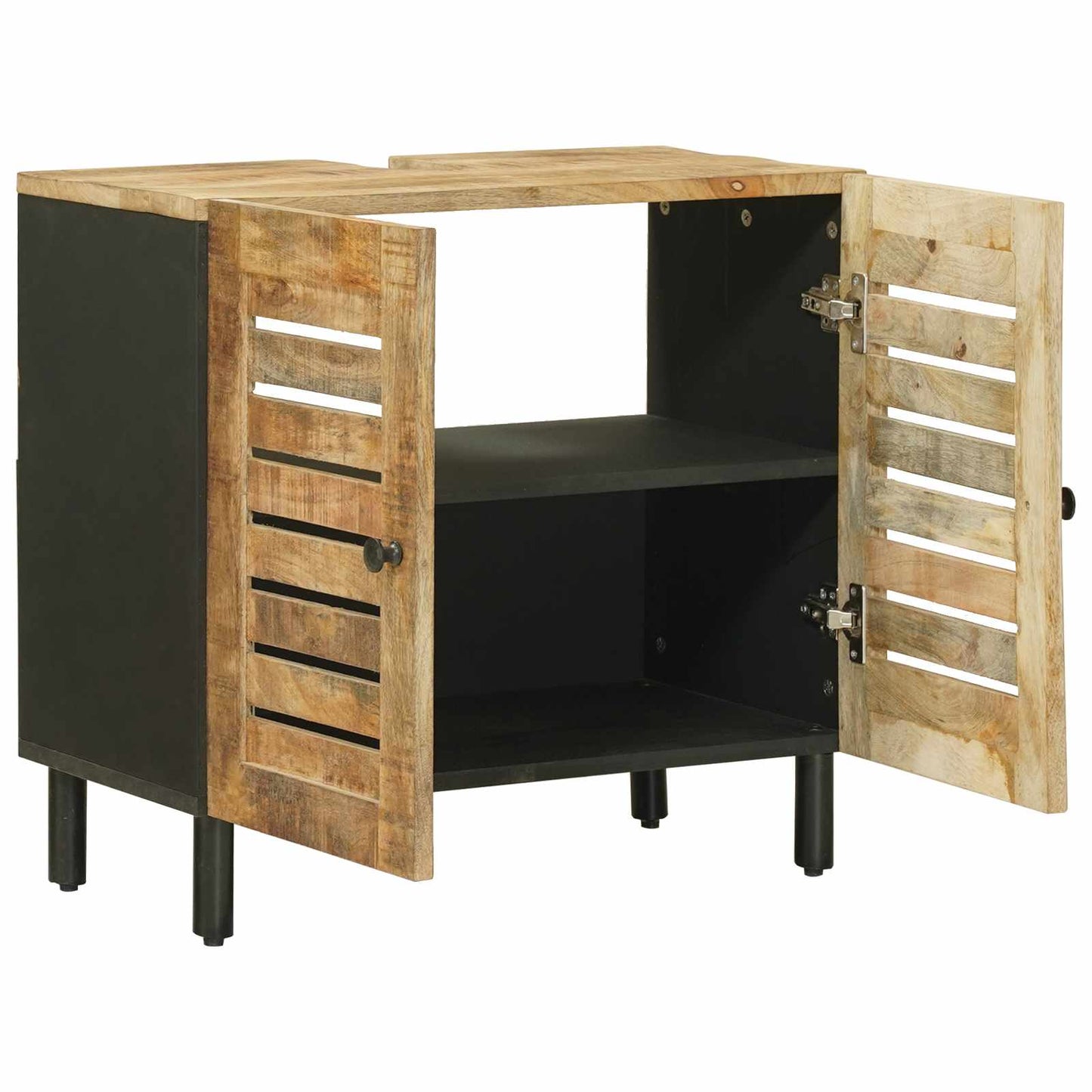 Armadio sottolavello con porta Marrone e Nero 62 x 33 x 58 cm | homemem39
