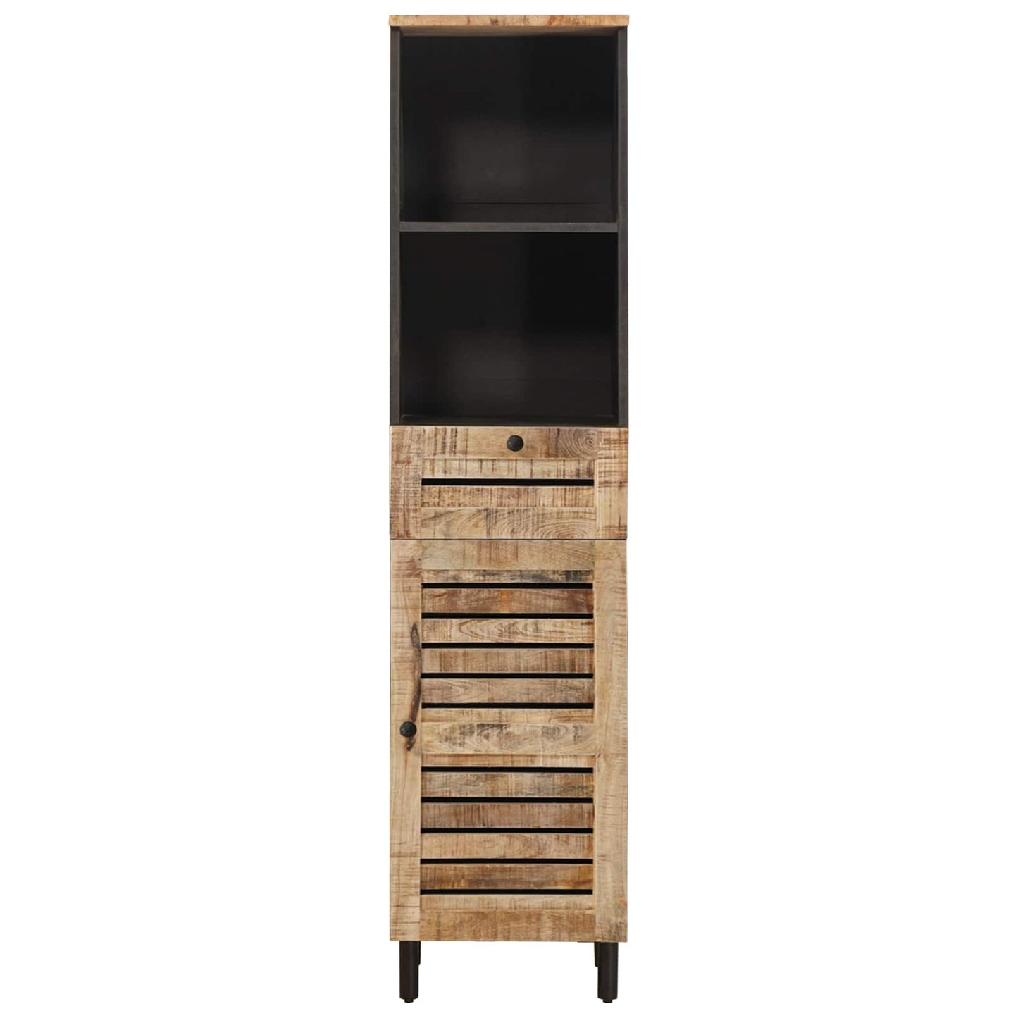 Mobile da Bagno con cassetto Marrone e Nero 38 x 33,5 x 160 cm | homemem39
