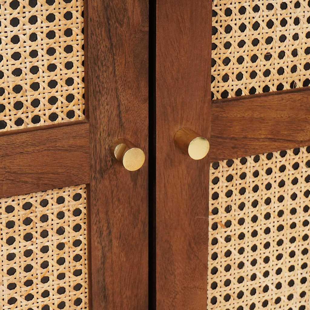 Mobile Alto Marrone 60 x 33,5 x 100 cm Legno di mango massello