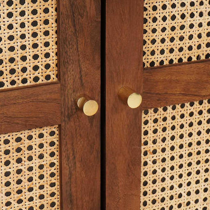 Mobile Alto Marrone 60 x 33,5 x 100 cm Legno di mango massello