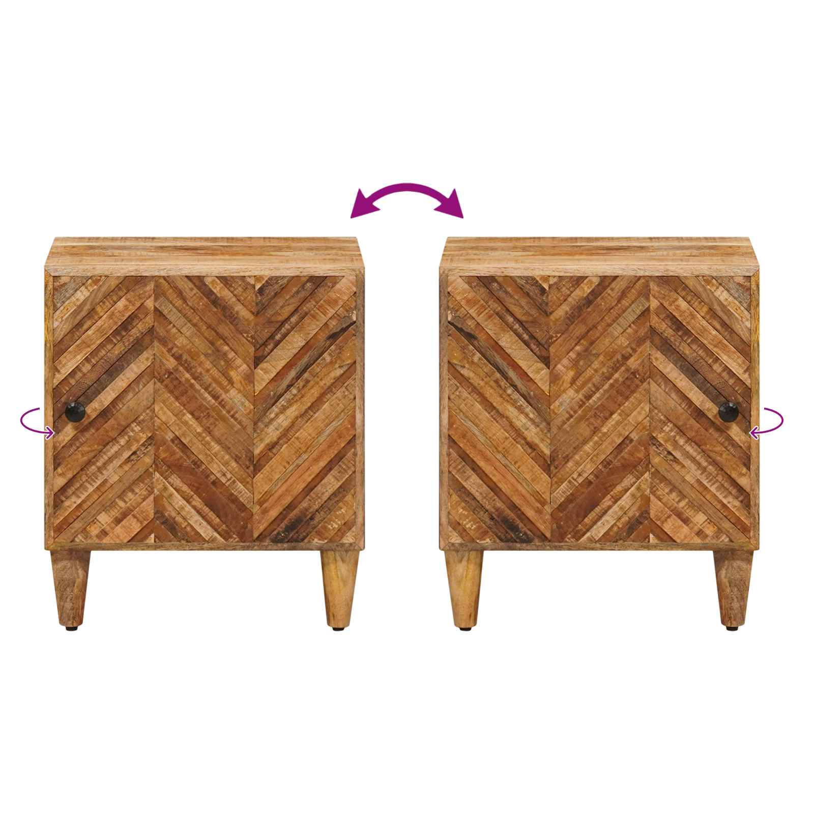 Comodino Marrone 40 x 33,5 x 46 cm Legno di mango massello | homemem39