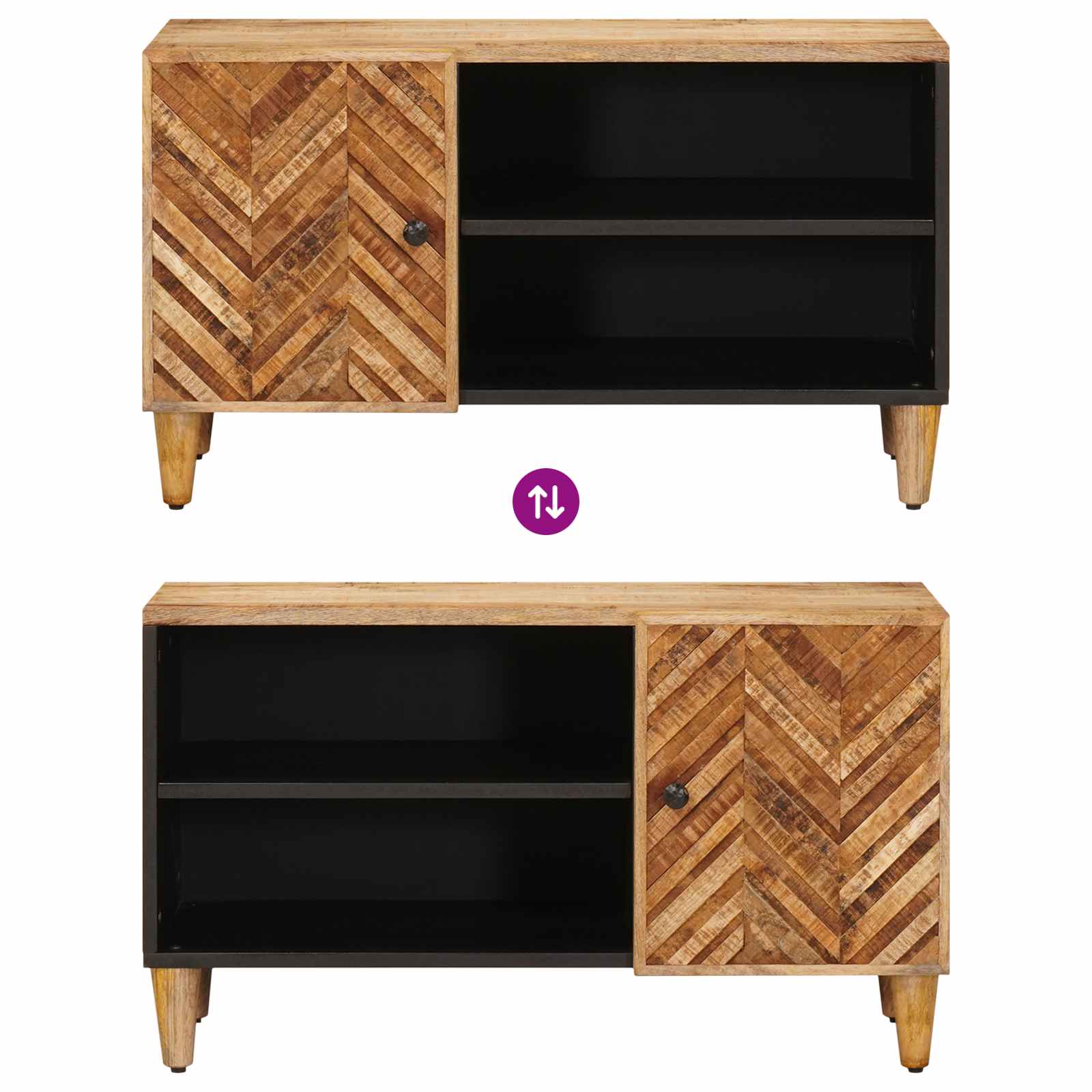 Armadi di Stoccaggio con porta Marrone 80 x 31,5 x 46 cm | homemem39
