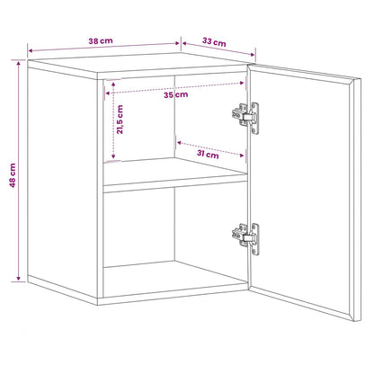 Armadio pensile con archiviazione Marrone 38 x 33,5 x 48 cm | homemem39