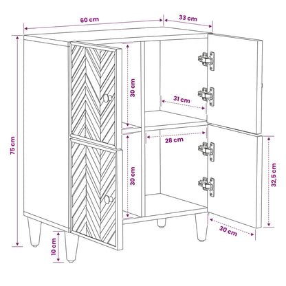 Armadi di Stoccaggio con porta Marrone 60 x 33,5 x 75 cm | homemem39