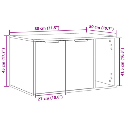 Recinto Lettiera Gatti Rovere Sonoma 80x50x45 cm in Truciolato | homemem39