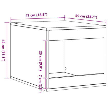 Recinto Lettiera Rovere Artigianale 47x59x42 cm in Truciolato | homemem39